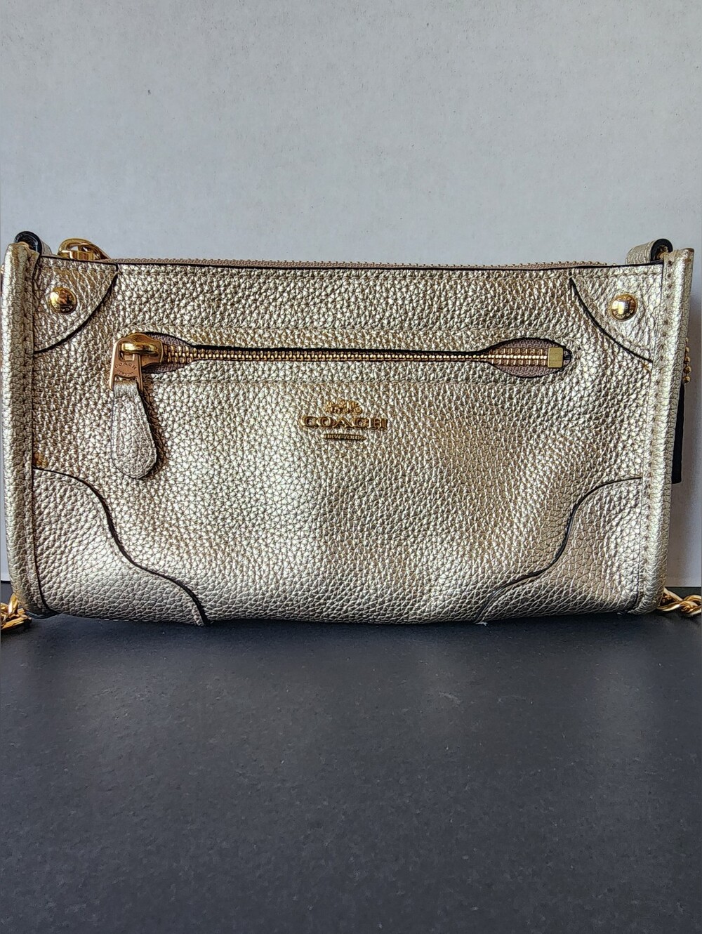 Coach Metallic Mickey Crossbody, EUC, 2018, $228 MSRP